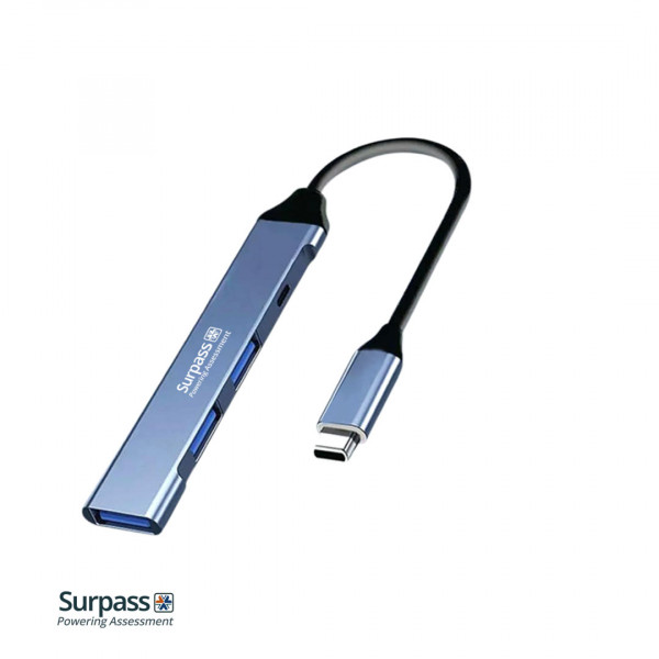 Surpass HC 28 Type-C HUB 4-in-1 OTG Adapter