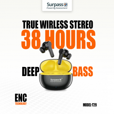 Surpass T-29 ENC Earbuds — Up to 38 Hours of Playtime! 