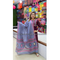 Block Batik Mixed Dress