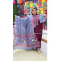 Block Batik Mixed Dress