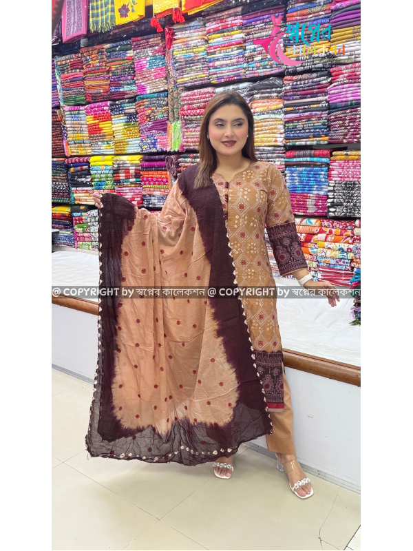 Embrodiary Chundry Batik Dress