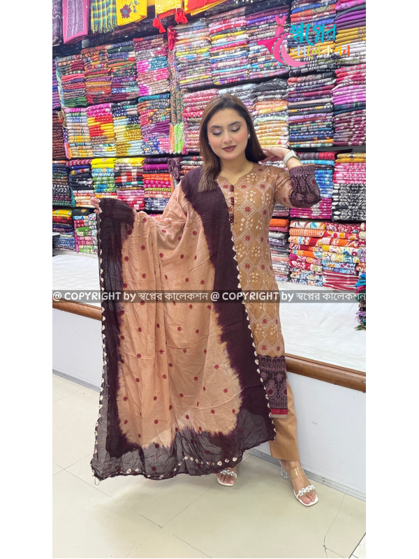 Embrodiary Chundry Batik Dress