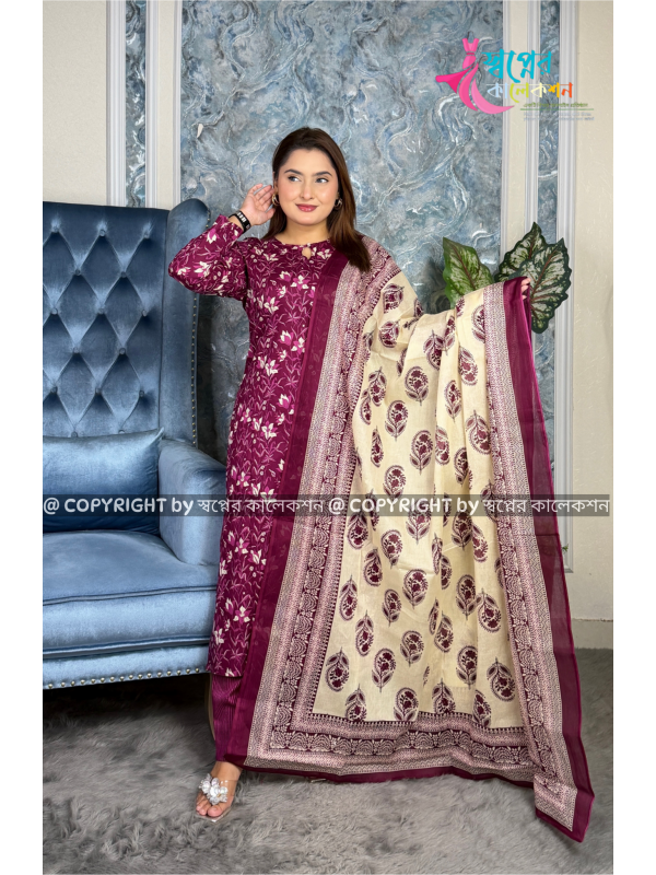 Mal Mal Joypuri Cotton Three Pis