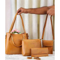 Leather 4Set bag (Brown)