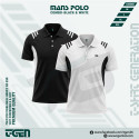 2PC Premium Comfort Mash Polo T-Shirt Combo -White & Black