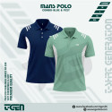 2PC Premium Comfort Mash Polo T-Shirt Combo -Blue & Pest