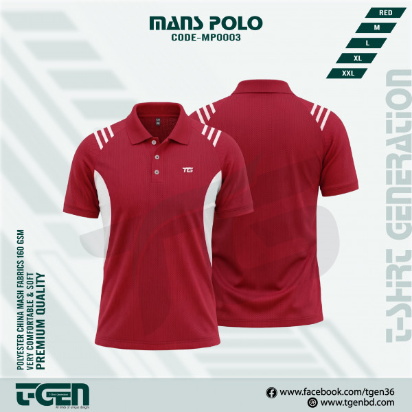 Premium Comfort Mash Polo T-Shirt (Red)