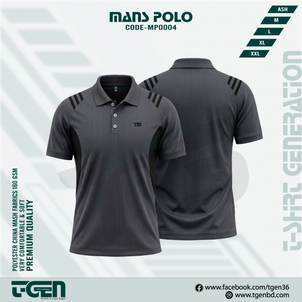 Premium Comfort Mash Polo T-Shirt (Gray)