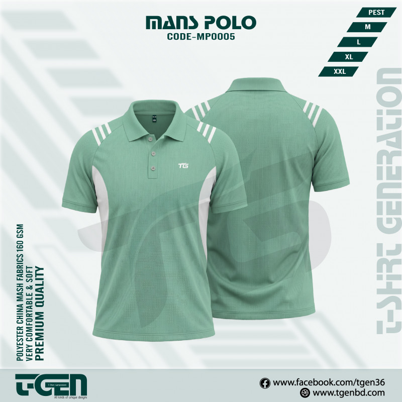 Premium Comfort Mash Polo T-Shirt (Past Mint)