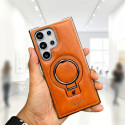 Premium PU Leather MagSafe Stand Case For Samsung Galaxy S25Ultra S24Ultra S23Ultra S22Ultra