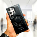 Premium PU Leather MagSafe Stand Case For Samsung Galaxy S25Ultra S24Ultra S23Ultra S22Ultra
