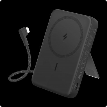 Anker Zolo 30W 10000mAh Power Bank with Built-in USB-C Cable.