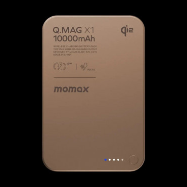 Momax Q.Mag X1 Qi2 Gen 2 Magnetic Wireless Power Bank 10000mAh