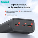USAMS-AT 65W Yattu Series Fast Charging Kit 30000mAh Power Bank with PD 100W Type-C to Type-C Cable.