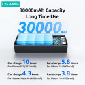USAMS-AT 65W Yattu Series Fast Charging Kit 30000mAh Power Bank with PD 100W Type-C to Type-C Cable.