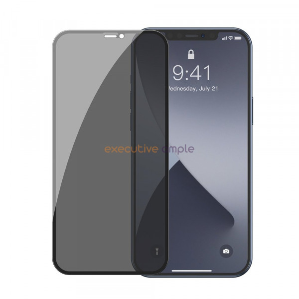 Baseus 2Pcs 0.3mm Full-glass Anti-peeping Tempered Glass Film For iPhone 12 Series.