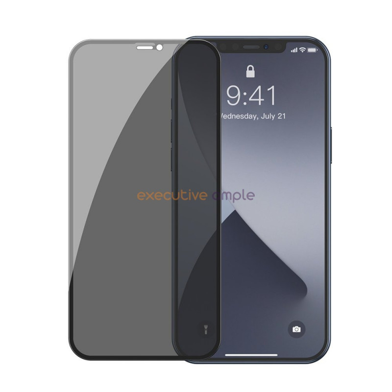 Baseus 2Pcs 0.3mm Full-glass Anti-peeping Tempered Glass Film For iPhone 12 Series.