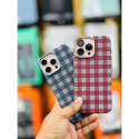 LUXO Life New Checkerboard Carbon Fiber Texture Cover for iPhone – Slim Magnetic Case with Metal Camera Frame