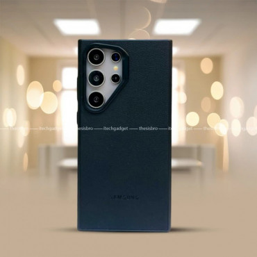Luxury Vegan Rubber Leather Case For Samsung Galaxy S24 Ultra, S25 Ultra