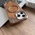 Luxury Walnut Wood Metal Frameless Mobile Phone Case For iPhone
