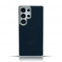 Luxury Business Plating Frame Leather Magnetic Wireless Charger Case For Samsung Galaxy S25 Ultra S24 Ultra