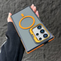  High-End anti-slip strip Contrast color lens holder magnetic Case For Samsung Galaxy Ultra Series 