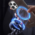 Suitable Plain Leather Electroplating Magnetic Wireless Charging Case For iPhone 