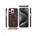Suitable Plain Leather Electroplating Magnetic Wireless Charging Case For iPhone 