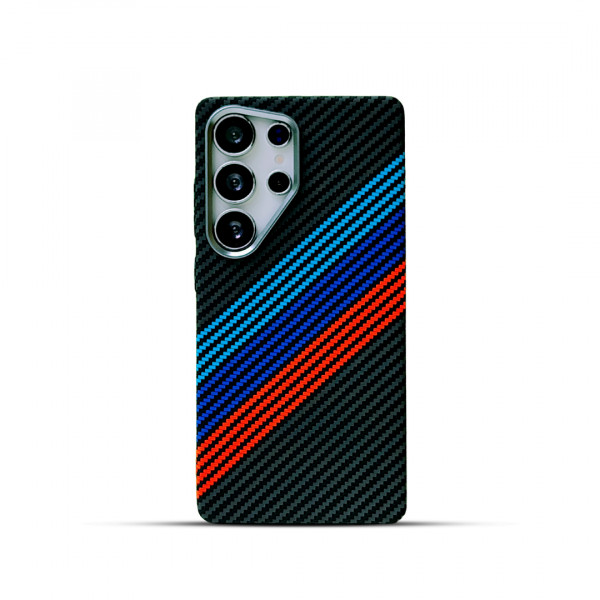 Color Contrast Carbon Fiber Patterned Ultra-Thin Kevlar Magnetic Case For Samsung  Galaxy 