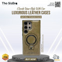 Business PU Leather Magnetic  Case For Samsung With Ring Stand Wireless Charging Shockproof Cover