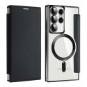 Luxury Business Leather Textured for Samsung Ultra Case Flip Wallet Design Protective Case Magnetic Charging