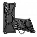 Aluminum Alloy Frameless Case With Rotatable Holder Magnetic Metal Case For Samsung