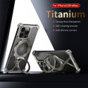 Aluminum Alloy Frameless Case With Rotatable Holder Magnetic Metal Case For iPhone 