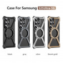Aluminum Alloy Frameless Case With Rotatable Holder Magnetic Metal Case For Samsung