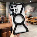 Aluminum Alloy Frameless Case With Rotatable Holder Magnetic Metal Case For Samsung