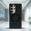 GScase Shockproof Carbon Fiber Pattern Case with Invisible Bracket Magsafe Supported For Samsung Galaxy Ultra Series