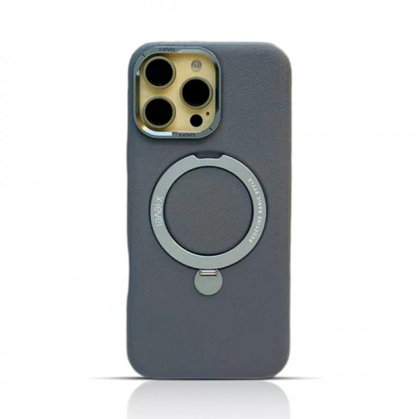 Luxury Carbon Fiber Texture PU Leather Magnetic Phone Case For iPhone 16 Pro Max & 16 Pro Metal Stand Protective Cover