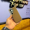 Luxury Business Plating Frame Leather Magnetic Wireless Charger Case For Samsung Galaxy S25 Ultra S24 Ultra