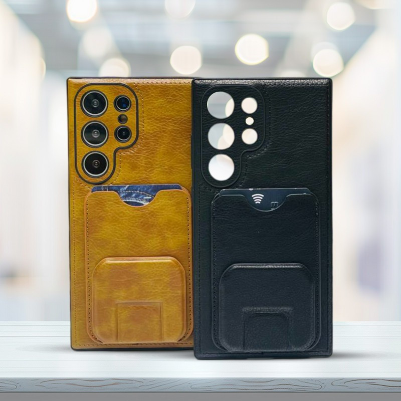 Luxury PU Leather  Kickstand Phone Case For Samsung Galaxy 