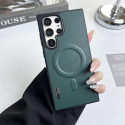 High Quality Hot Contrast Colors Leather Magnetic Charging Mobile Phone Case for Samsung Ultra Series