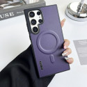 High Quality Hot Contrast Colors Leather Magnetic Charging Mobile Phone Case for Samsung Ultra Series