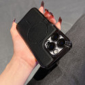 New Electroplating PU Leather Magnetic Case for iPhone With Glass Lens Film Shockproof Hard Cover