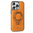 Premium PU Leather Case With Metal Ring Folding Stand Magnetic Cover For iPhone (R.MBMAX)