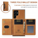 Suitable PU Leather Magnetic Card Holder Wallet Phone Case For Samsung Galaxy S24 Ultra, S23 Ultra 