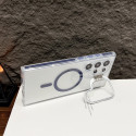 Anti Yellow Crystal Clear Camera Stand Windows Protective Case For Samsung Galaxy
