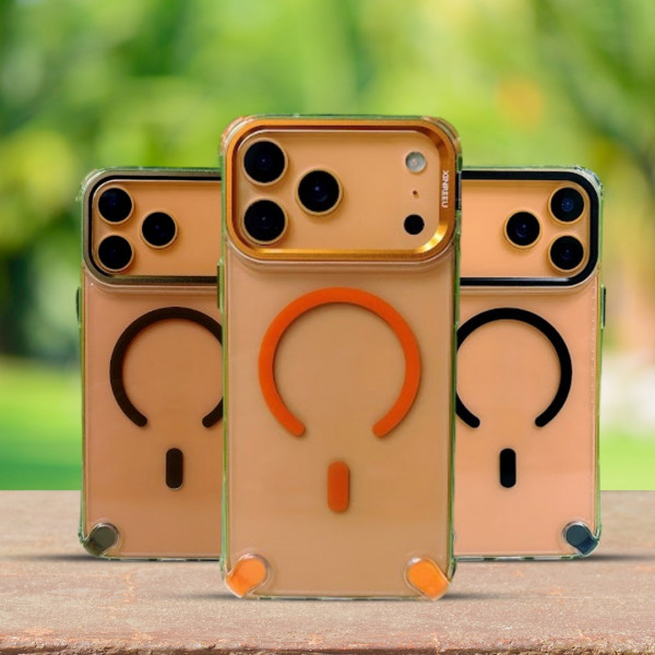 Premium TPU Drop-Tested Metal Frame Camera Stand Magnetic MagSafe Case for iPhone