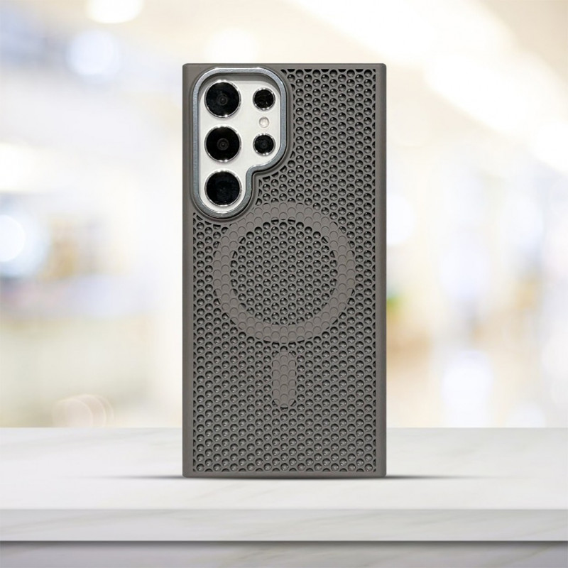 Heat Dissipation Mesh Bracket Cooling For Magnetic Wireless Charge Phone Case For Samsung Galaxy