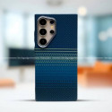 Luxo Carbon Fiber Pattern Metal Camera Frame Magnetic Case for Samsung Galaxy Ultra Series