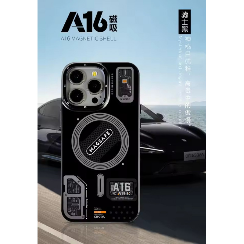 Luxury A16 Magnetic TPU Drop-Proof Case for iPhone