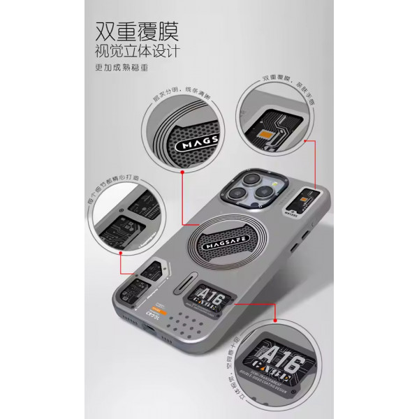 Luxury A16 Magnetic TPU Drop-Proof Case for iPhone